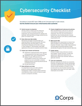 [DOWNLOAD DATASHEET] Cybersecurity Checklist for SMBs Webp