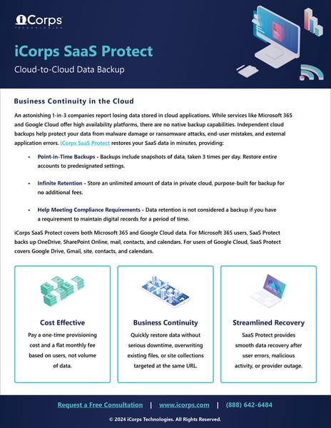 iCorps SaaS Protect Datasheet (2024)