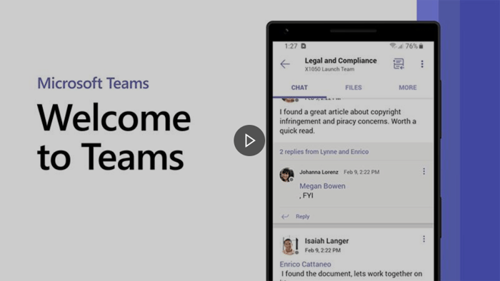 [VIDEO] Welcome to Microsoft Teams
