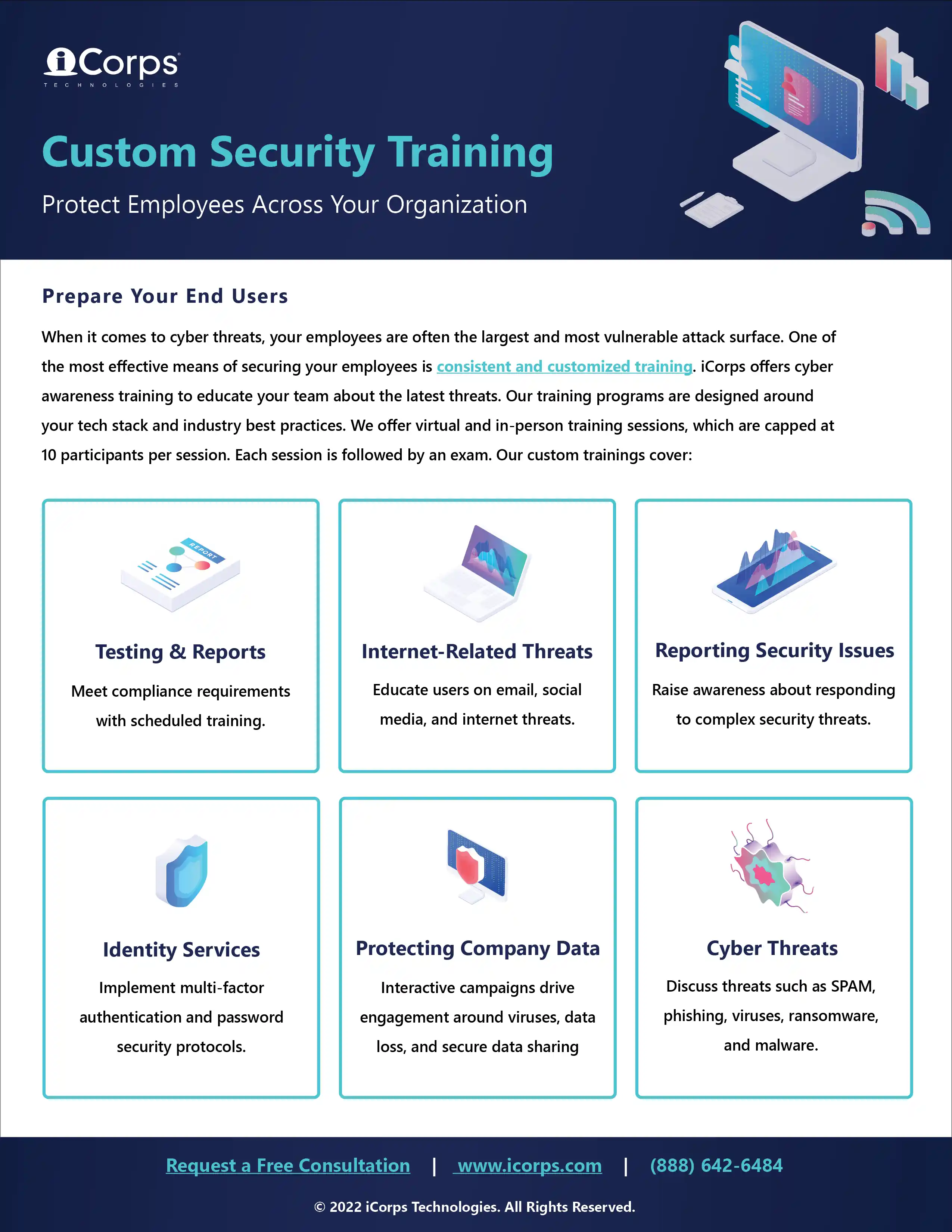 iCorps Cybersecurity Awareness Training Datasheet (2022)